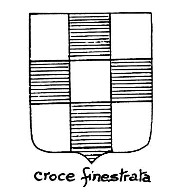 Image of the heraldic term: Croce finestrata
